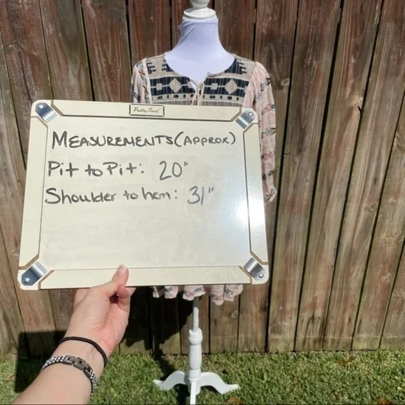 HAYDEN Pink Bohemian Tribal Shift Dress Small - Picture 13 of 14